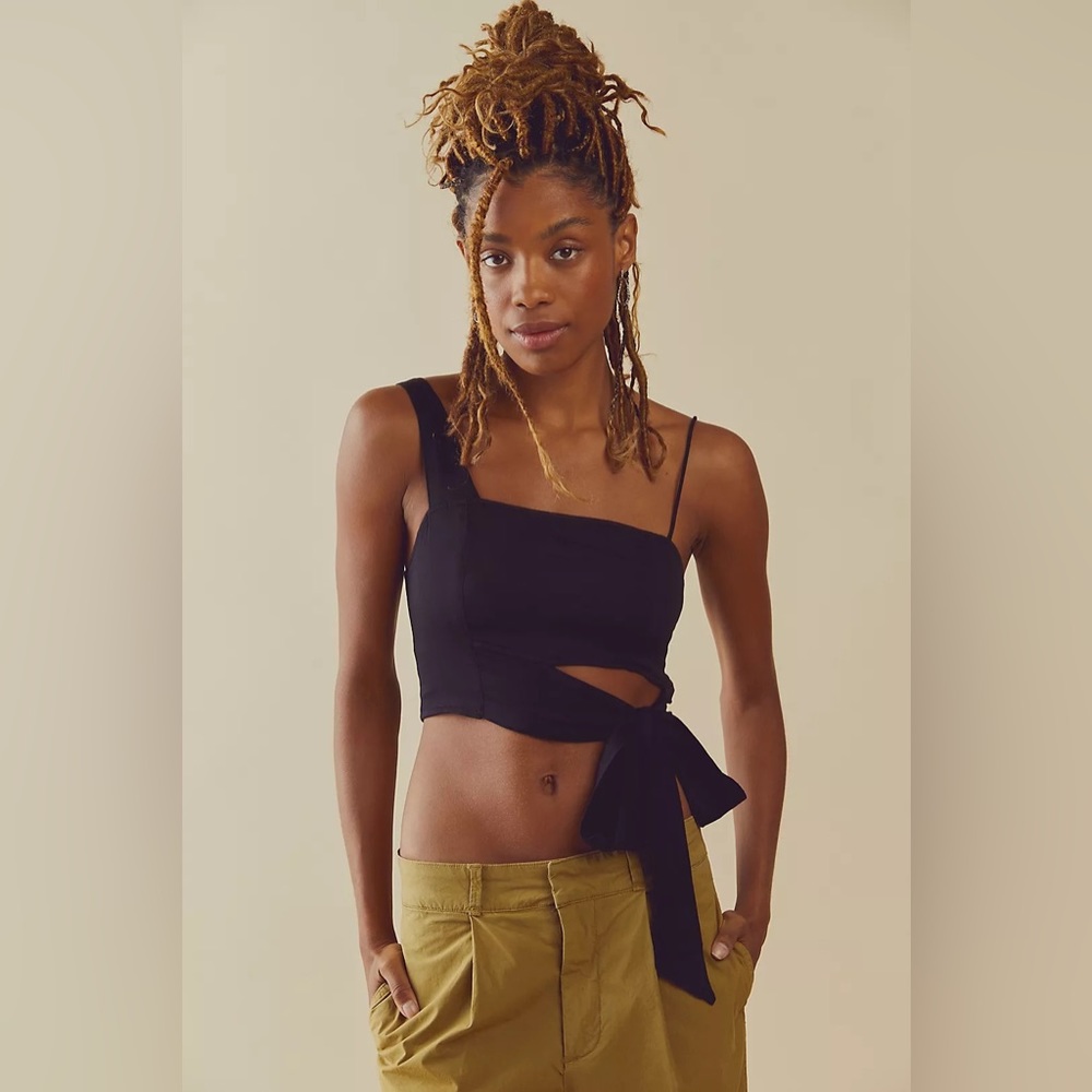 Free People side tie crop top